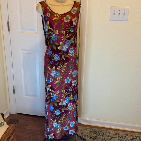 J.A. Studio Dresses & Skirts - Bundle of 2.  Floral Maxi Dresses - 2 dresses Burgundy and Blue